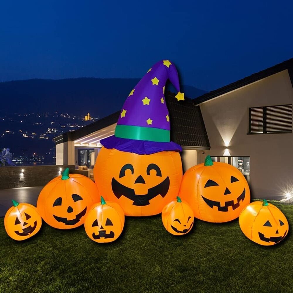 ⚡Poptrend Inflatable Halloween Decorations FT  Wearing Witch Hats Outdoor